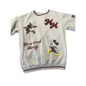 Disney Mickey Mouse "One and Only" Varsity Crewneck Sweatshirt